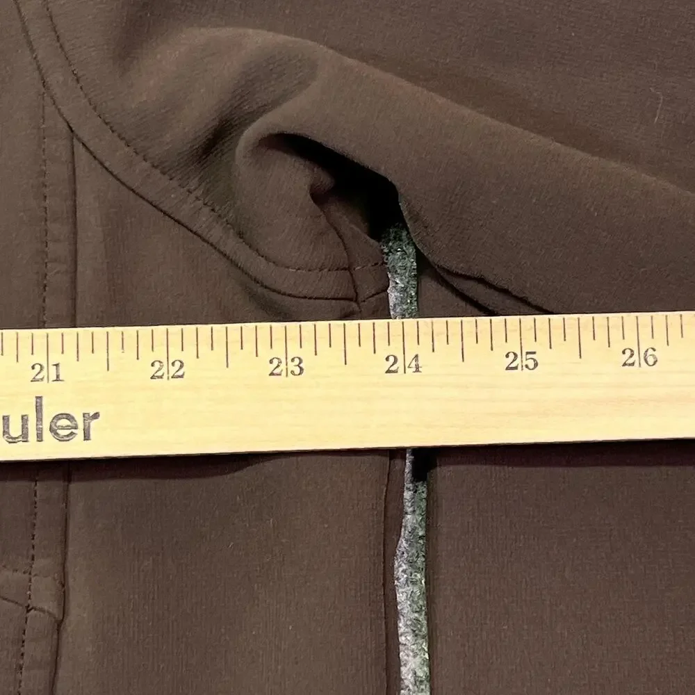 The North Face Jacket Mens Large Brown Softshell Fleece Lined Full Zip Hiking